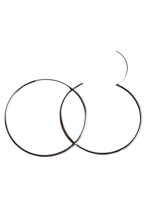 Silver hoops 60mm
