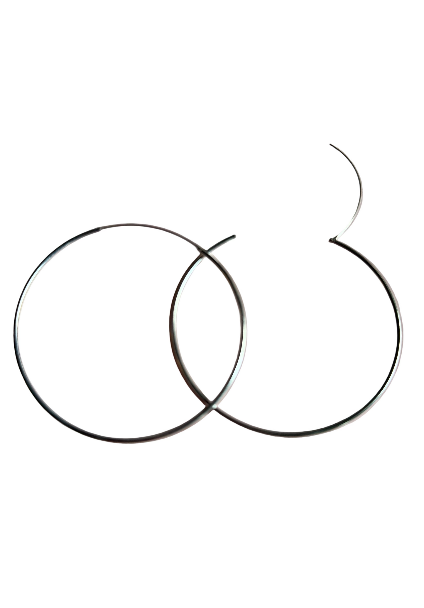 Silver hoops 60mm
