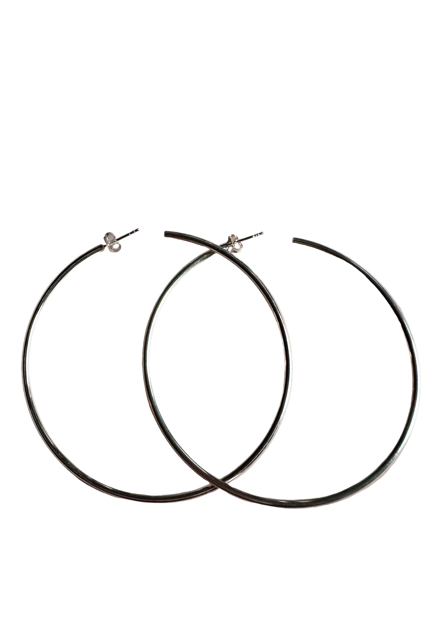 silver hoops silver hoops 70mm post