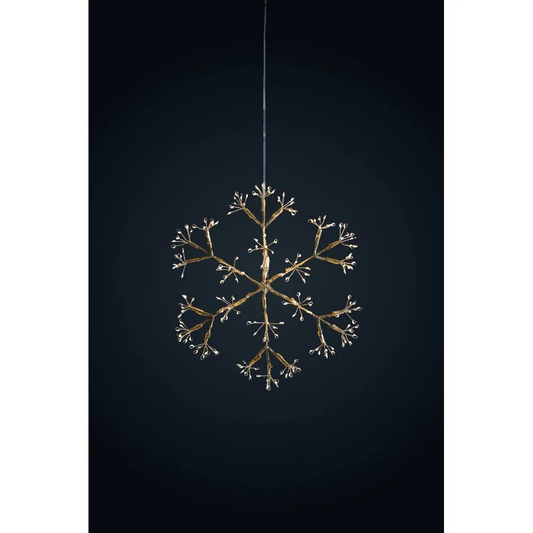 Hanging snowflake champagne
