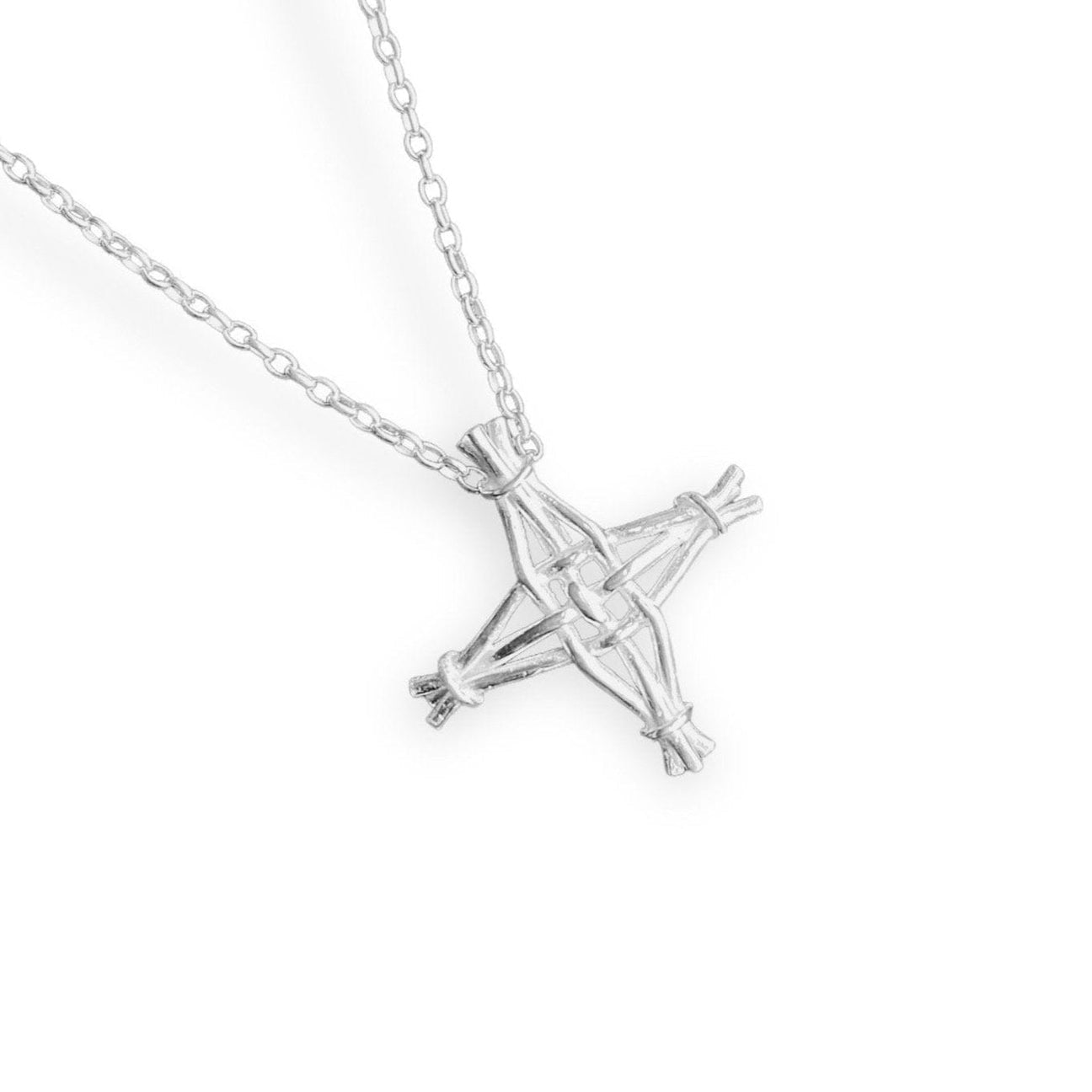 Sterling Silver Woven Reed Pendant Medium