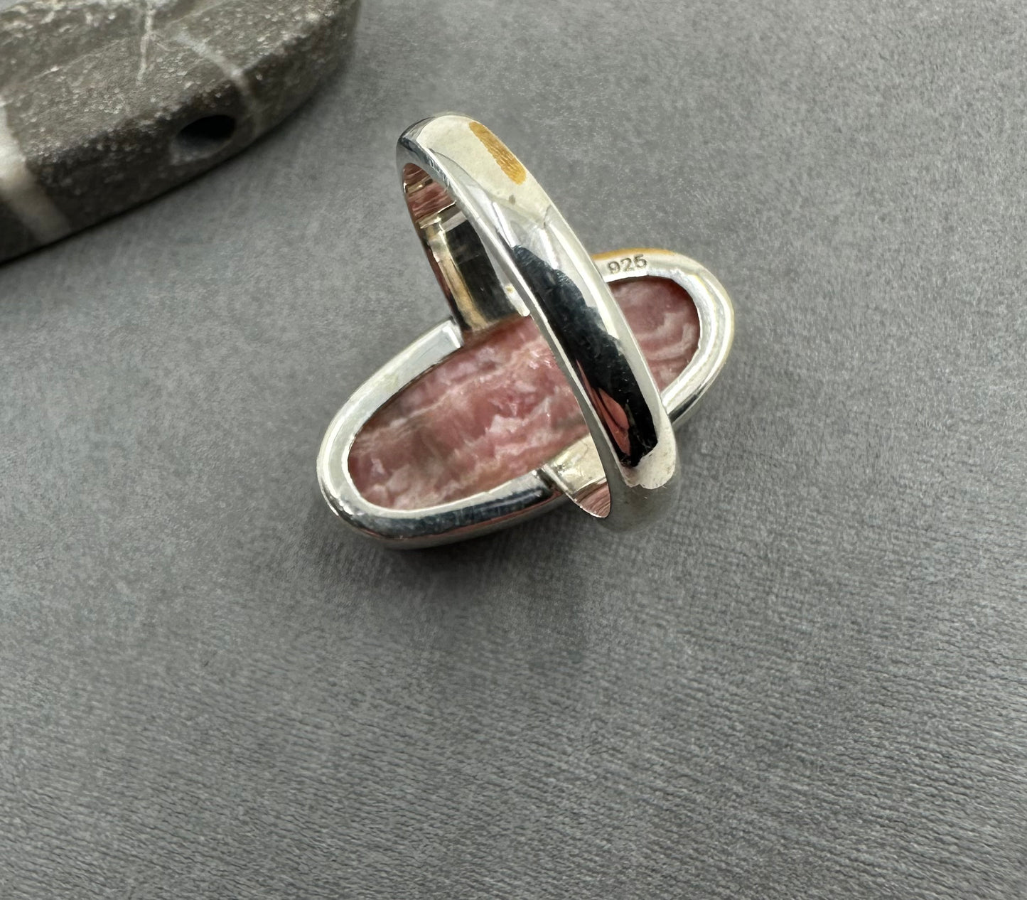 Rhodochrosite ring