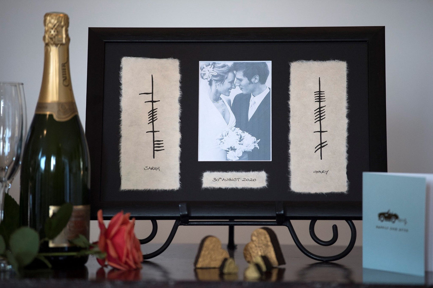 Ogham Wedding plaque with Photo