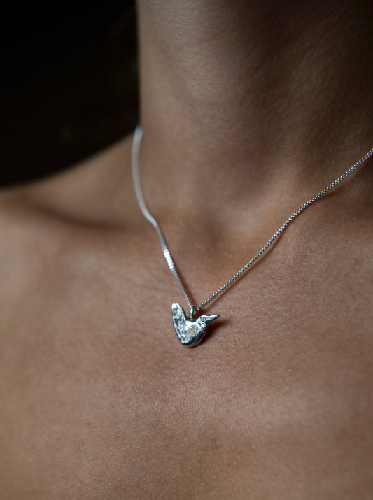 Primitive Bird Necklace . Ogham treasure 