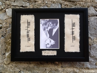 Ogham Wedding plaque with Photo