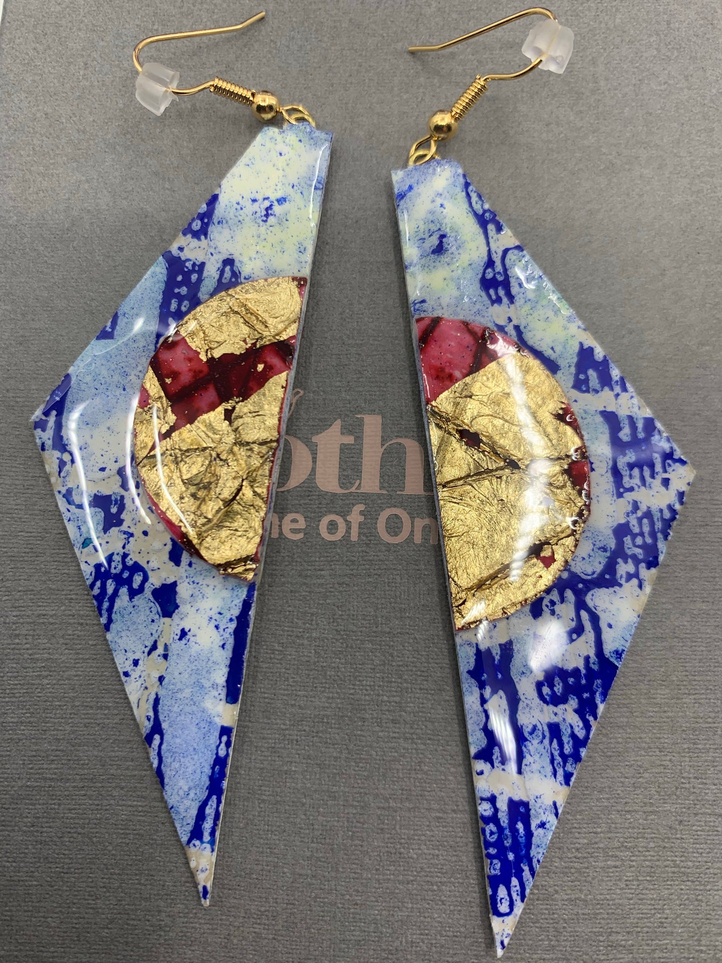 Rothlu  Irma blue earrings