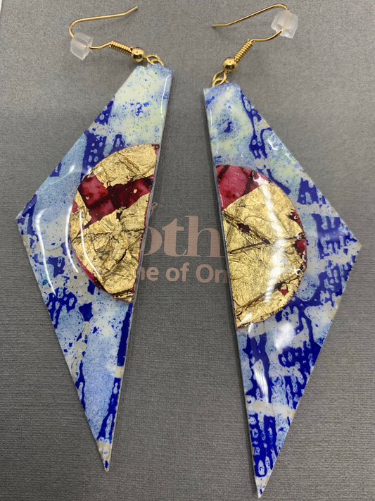 Rothlu  Irma blue earrings