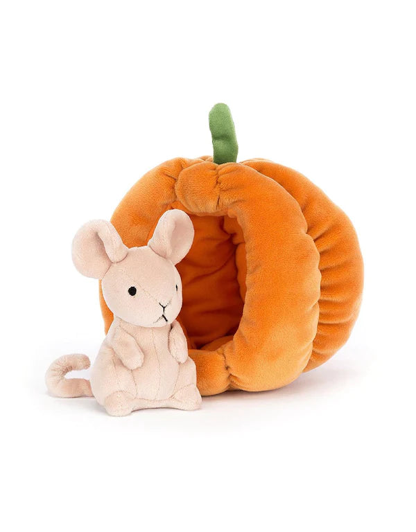 Forest Fauna mouse in pumpkin