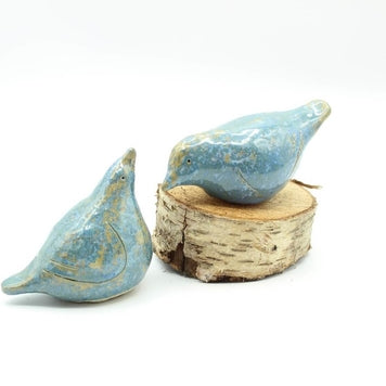 Pair of ceramic love birds