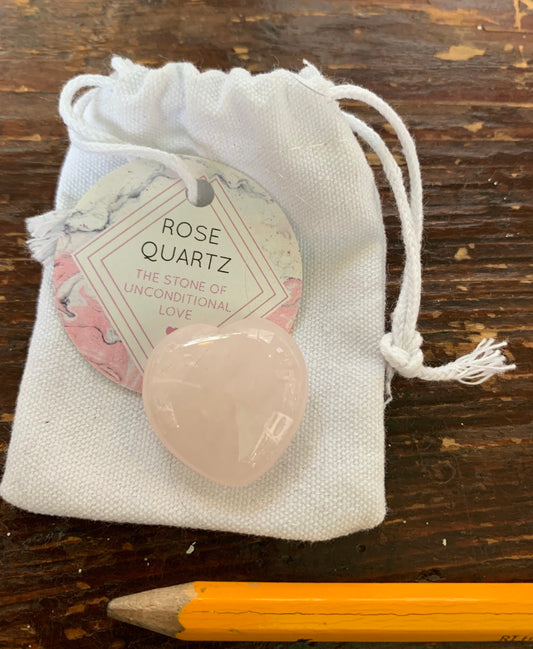 Rose quartz heart