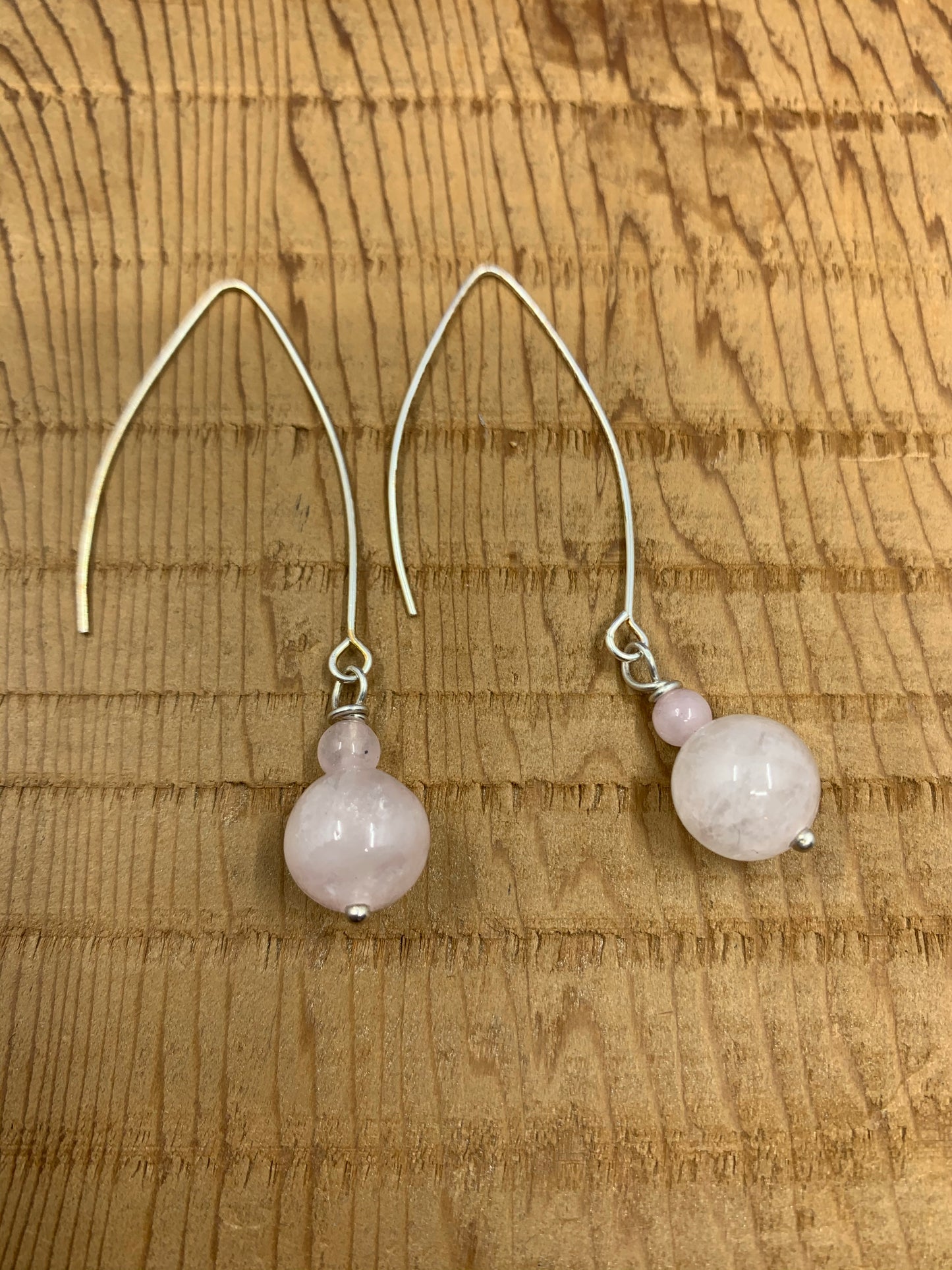 Rose quartz earrings